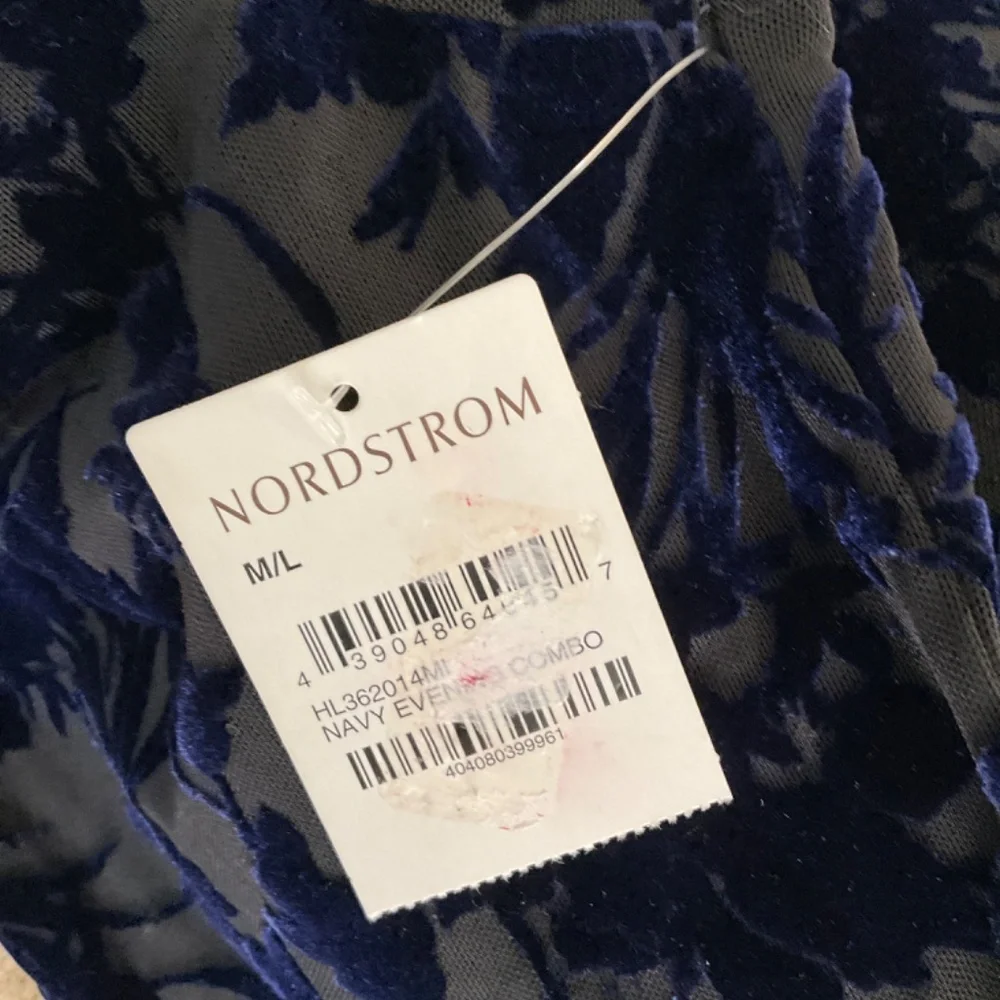 NWT Nordstrom Anthropologie Hinge navy burnout velvet Kimono boho Hippie Stevie